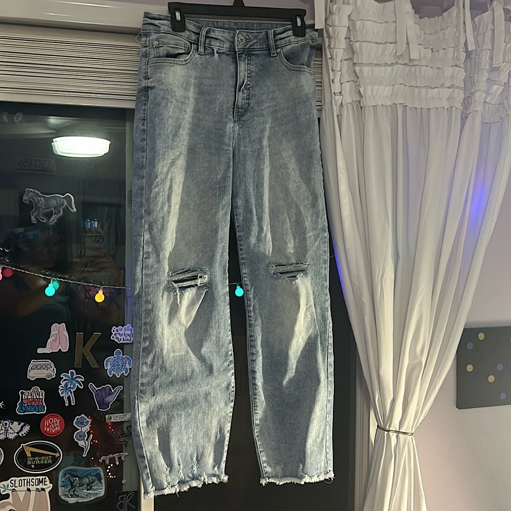 INC DENIM straight leg, stretchy